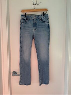 MOTHER THE RASCAL HOVER BLUE HIGH RISE JEANS